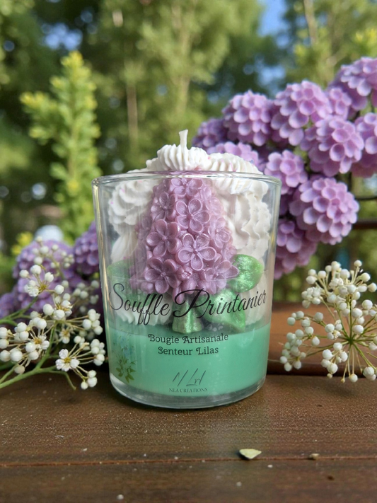 Bougie Souffle Printanier - Senteur Lilas - NLA Creations 