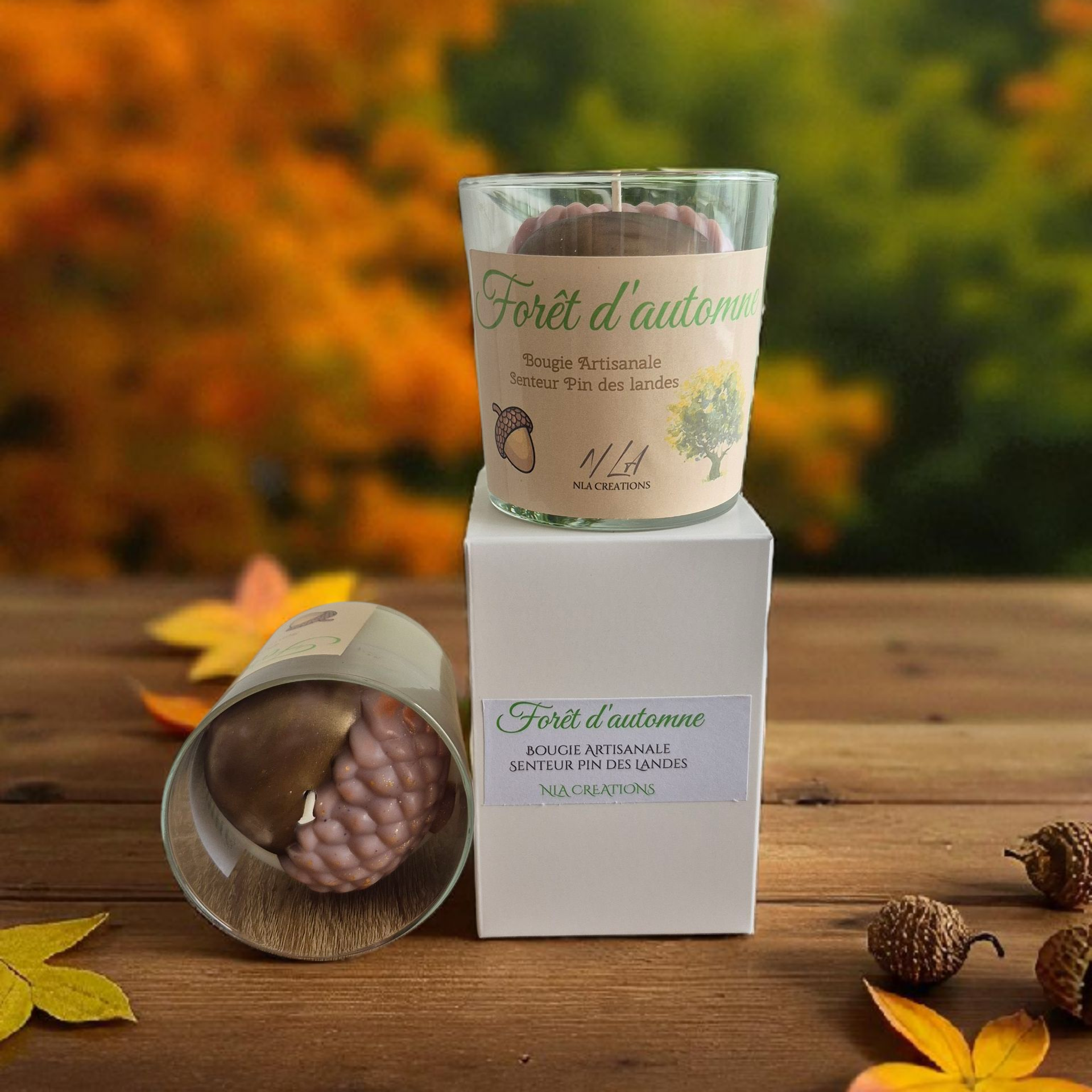 Bougie "Forêt d'automne" - Pin des landes - NLA Creations 