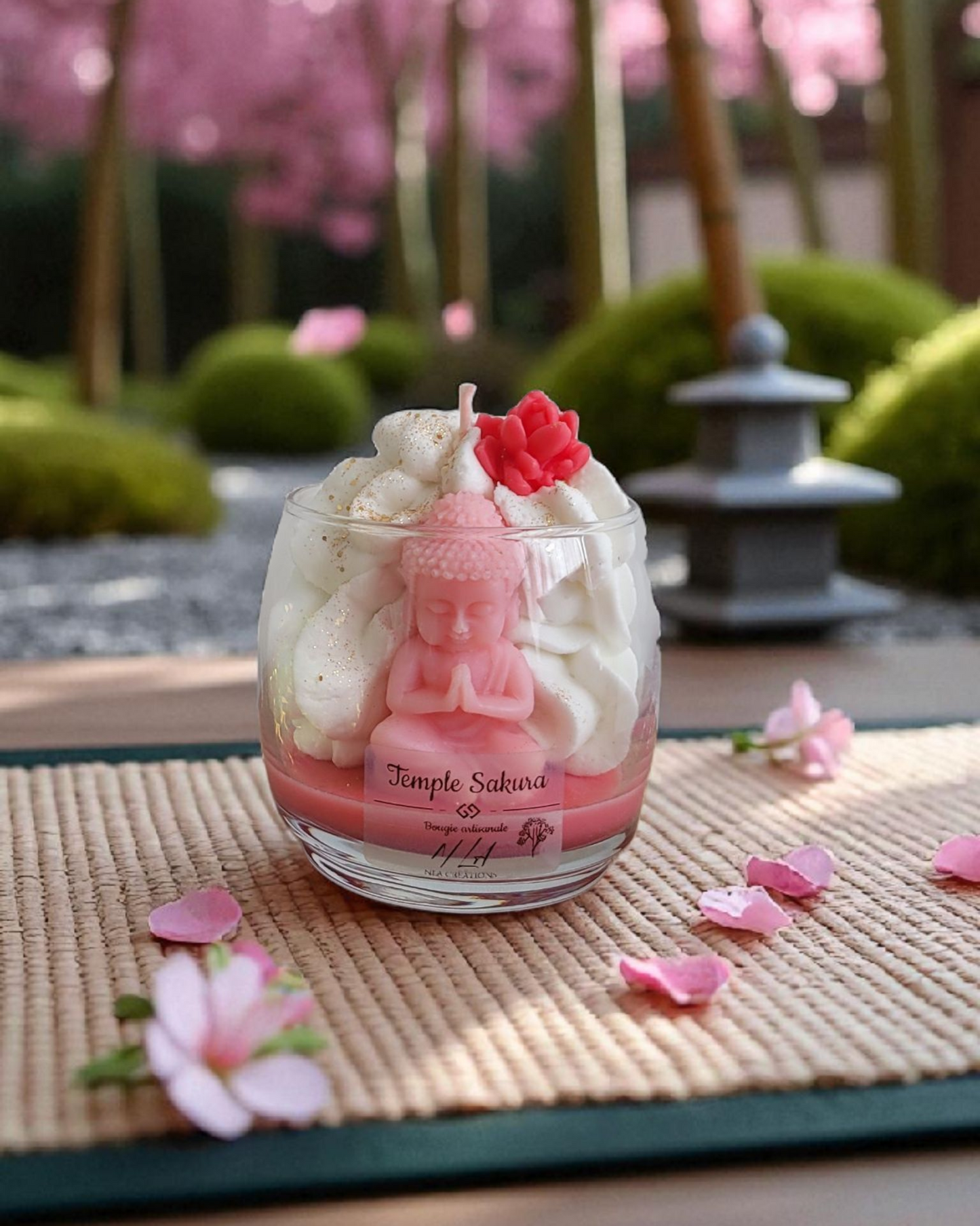 Bougie "Temple Sakura" - Fleur de Cerisier - NLA Creations 