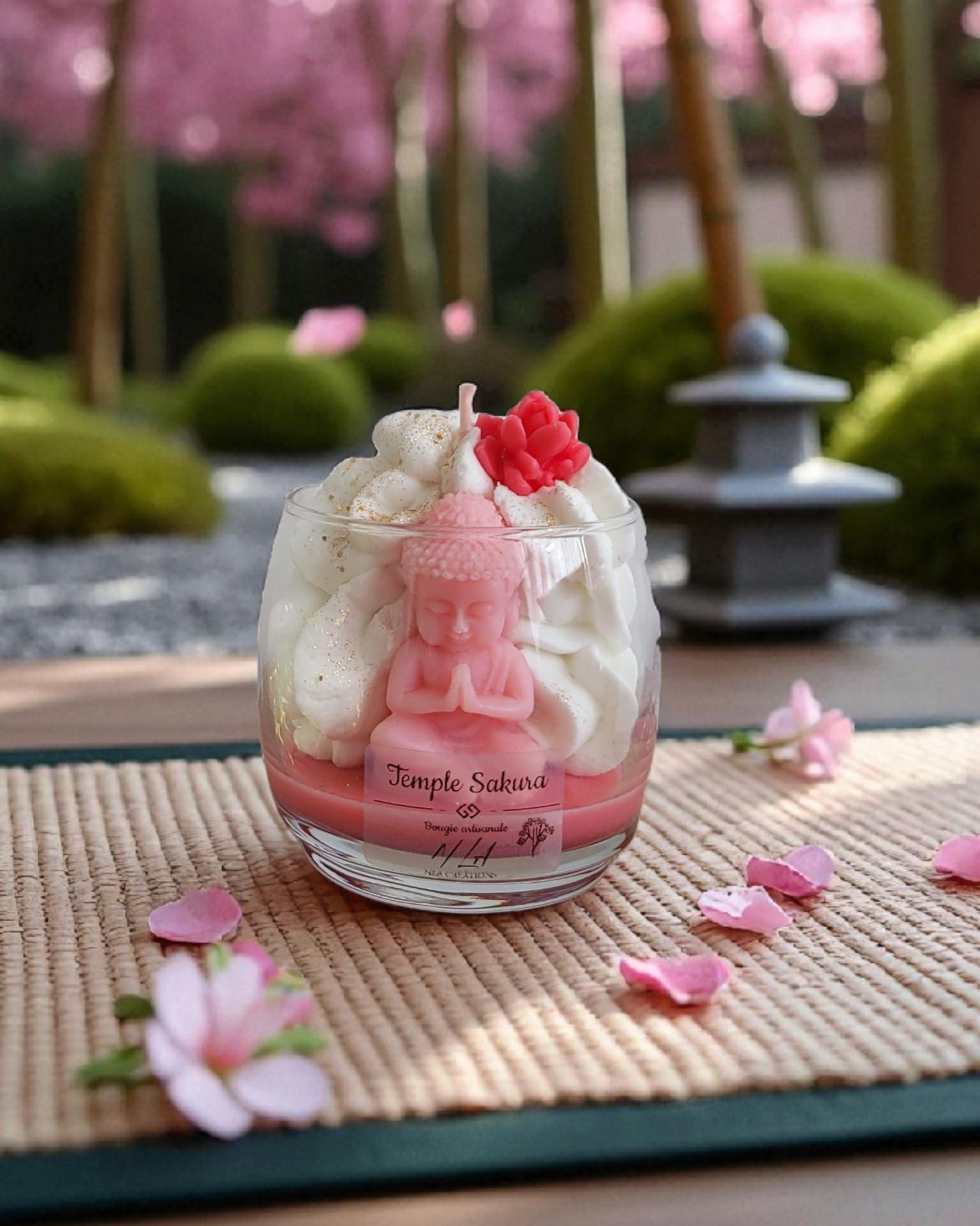 Bougie "Temple Sakura" - Fleur de Cerisier - NLA Creations 