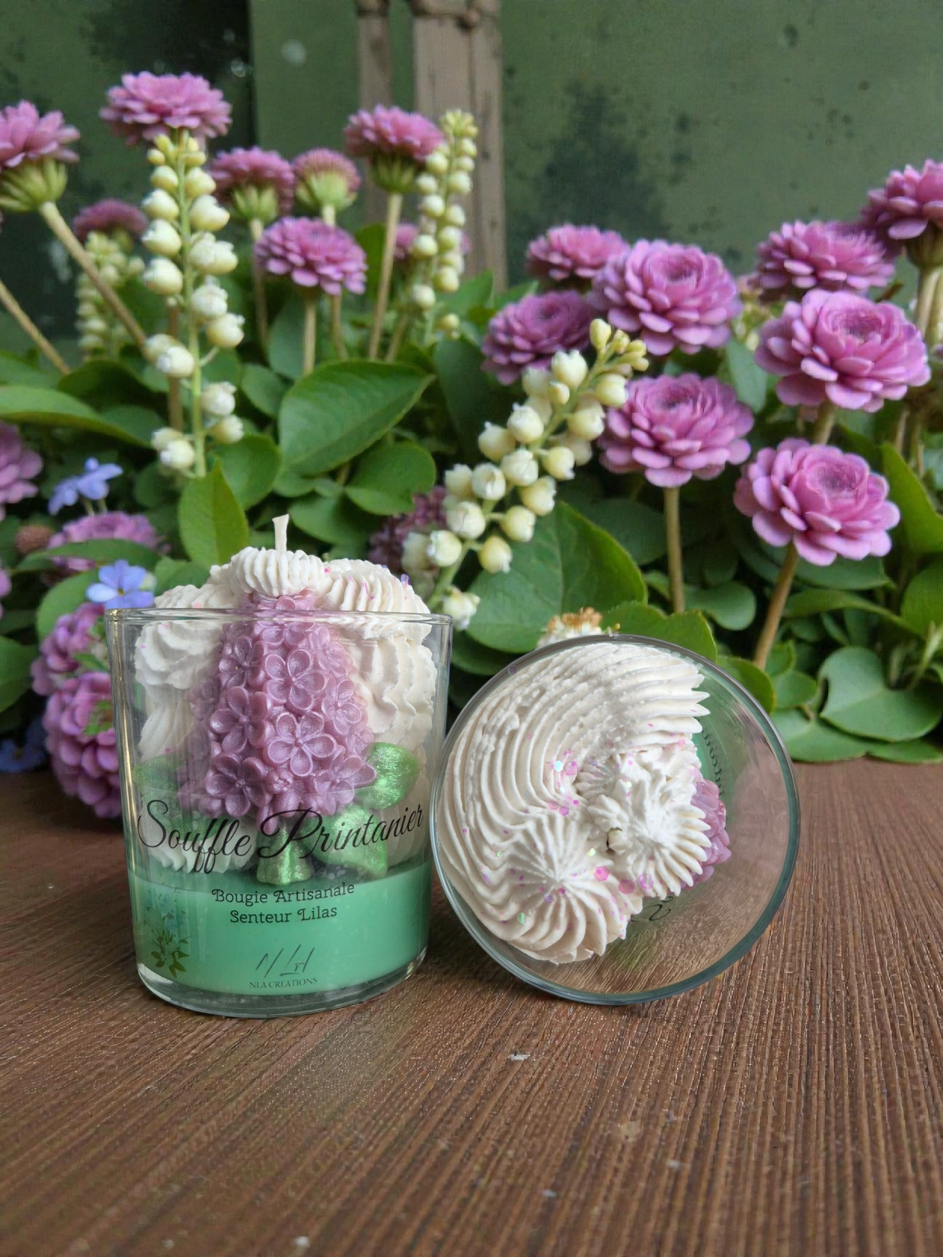 Bougie Souffle Printanier - Senteur Lilas - NLA Creations 