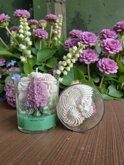 Bougie Souffle Printanier - Senteur Lilas - NLA Creations 