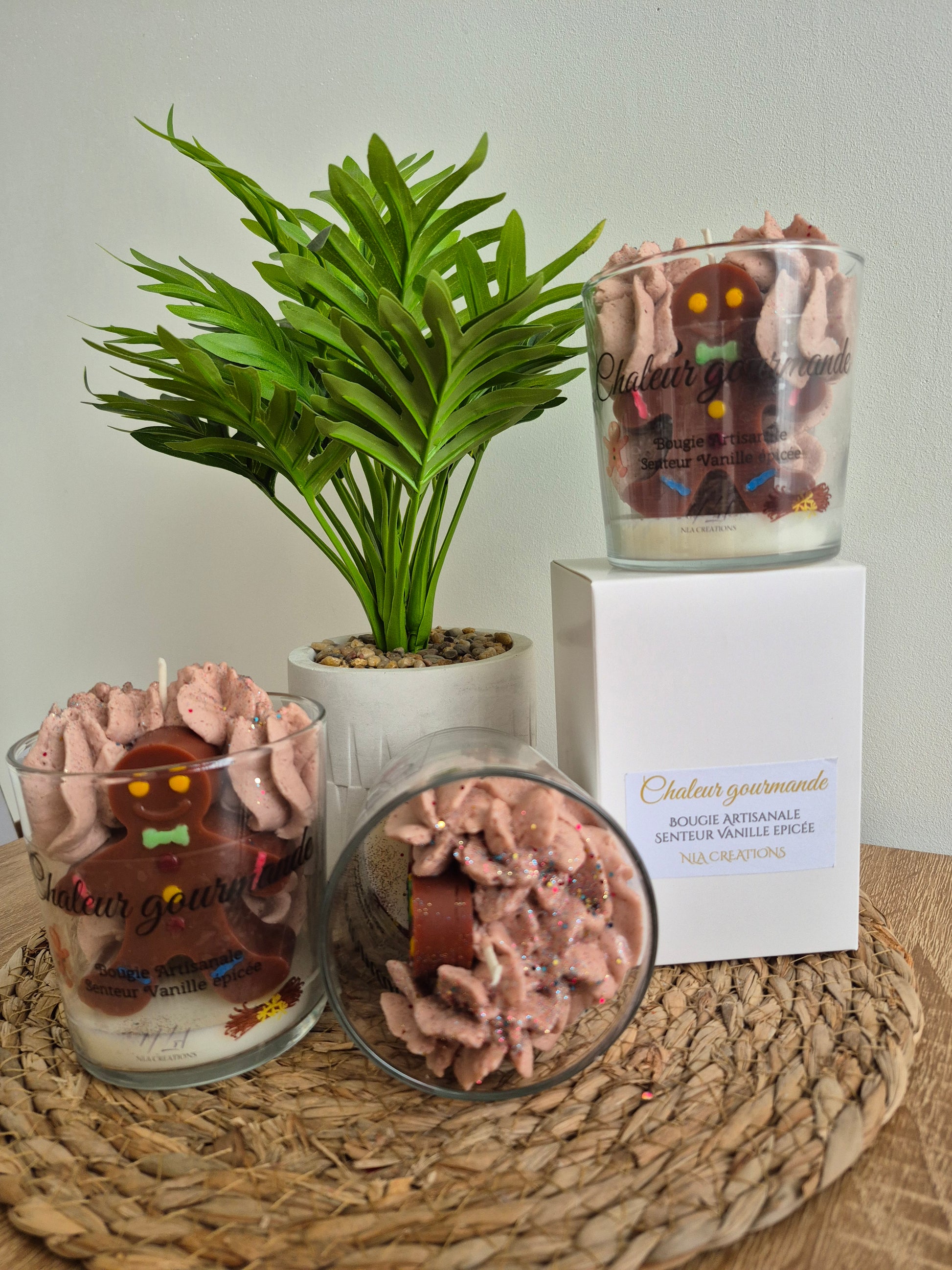 Bougie artisanale - Chaleur Gourmande - Senteur vanille épicée - NLA Creations 