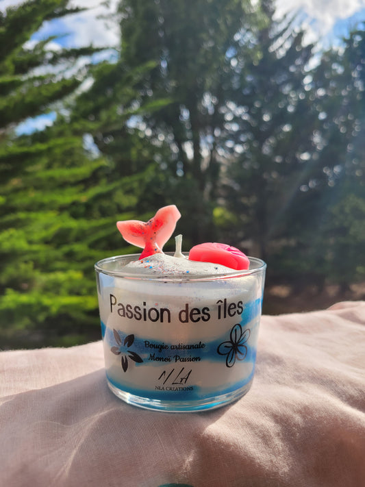 Bougie Passion des îles - Senteur Monoï passion - NLA Creations 