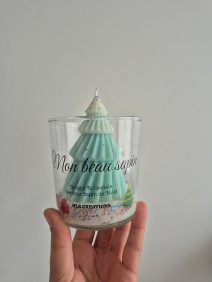 Bougie artisanale - Mon beau sapin - Senteur sapin de Noël - NLA Creations 