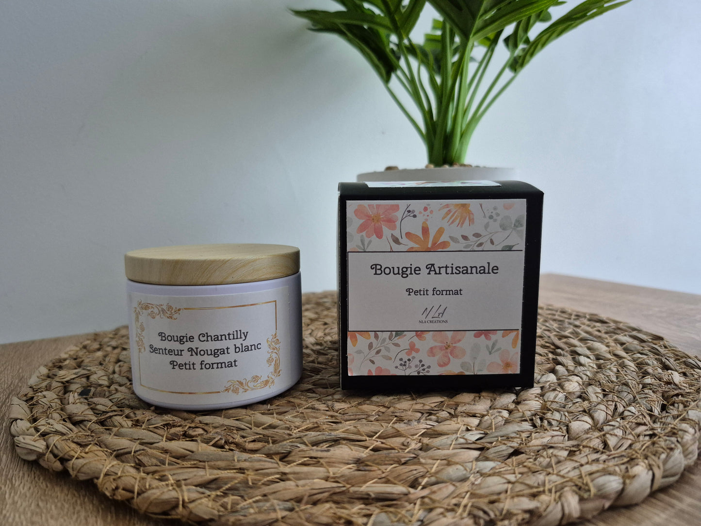 Bougie petit format - Senteur Nougat blanc - NLA Creations 