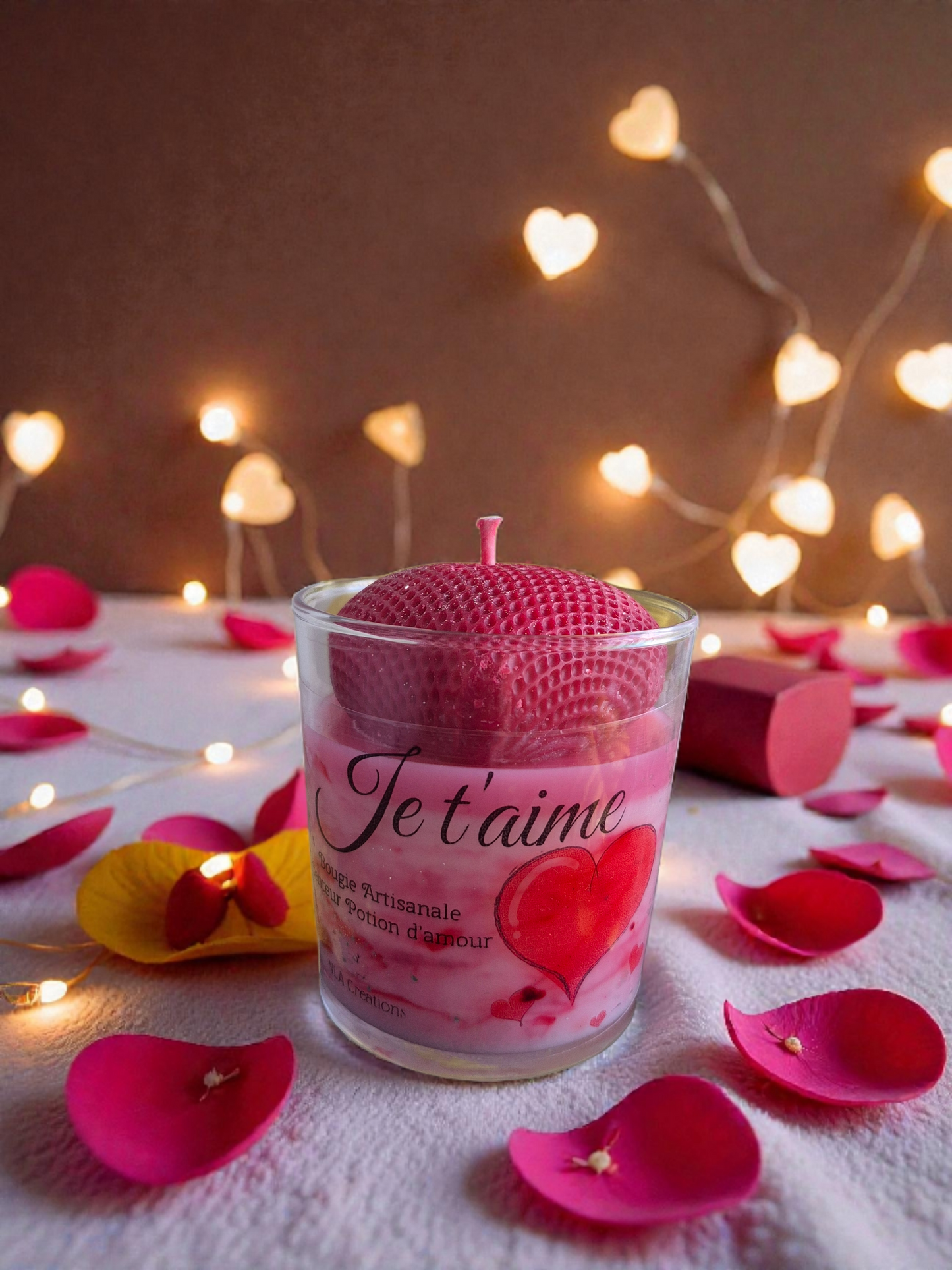 Bougie "Je t'aime" - Senteur potion d'amour