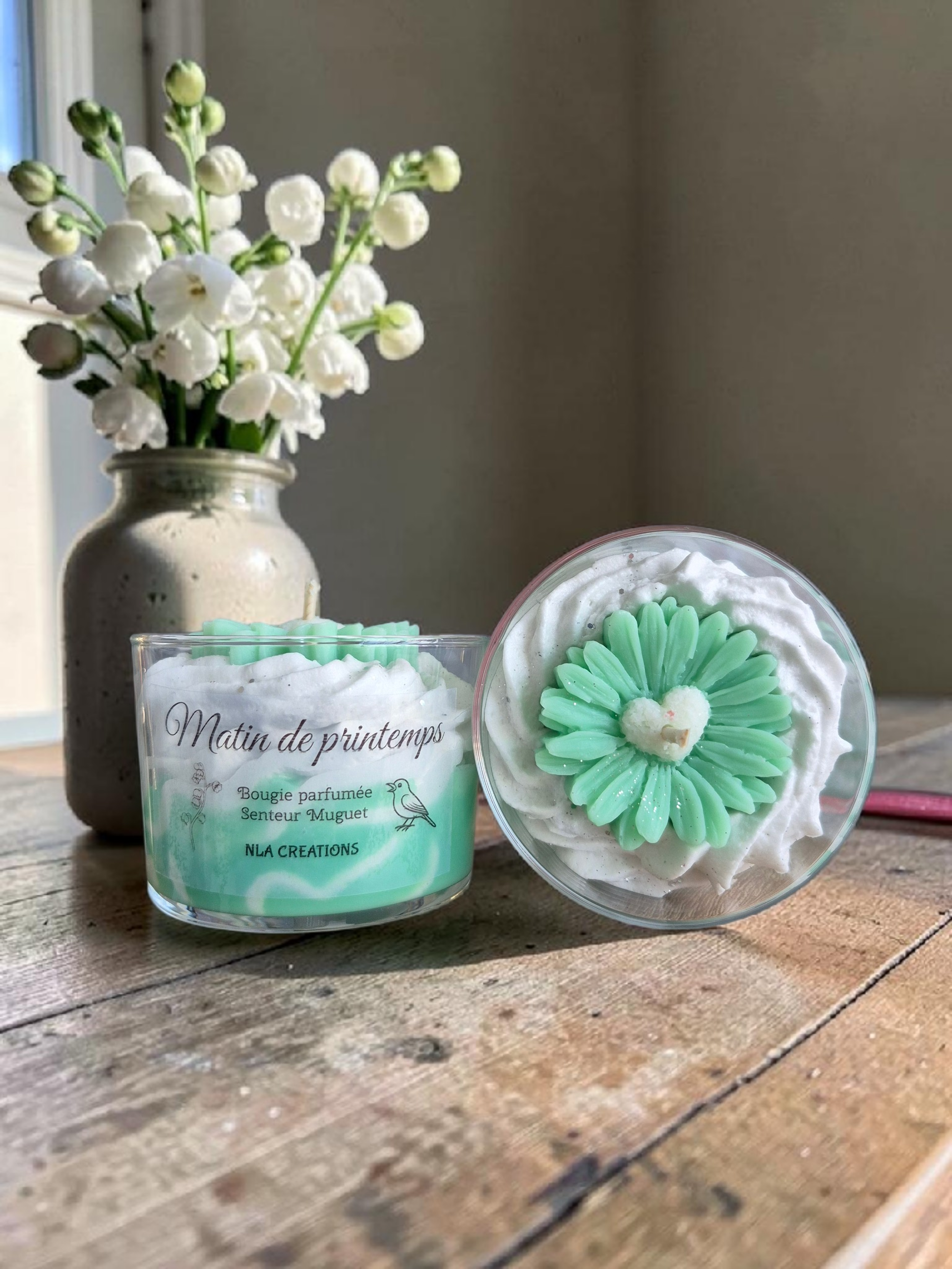 Bougie parfumée Matin de printemps Senteur Muguet - NLA Creations 