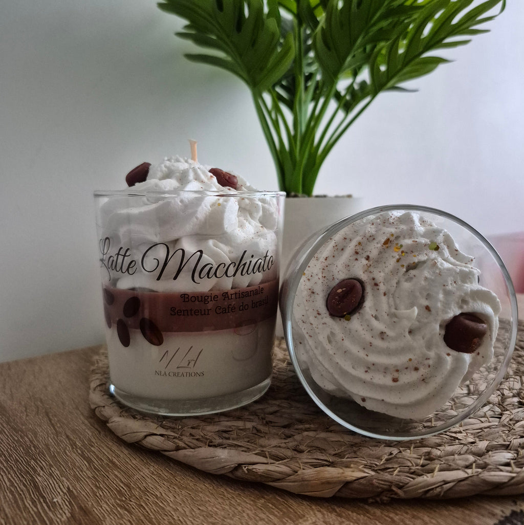Bougie artisanale - Latte Macchiato - Café - NLA Creations 