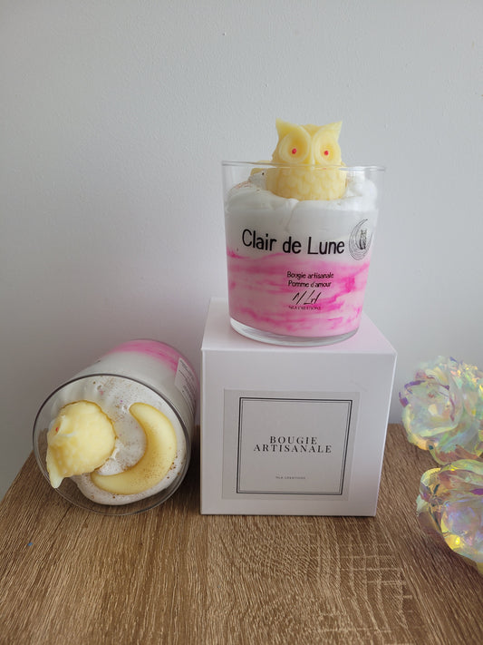 Bougie "Clair de Lune" - Pomme d'amour - NLA Creations 