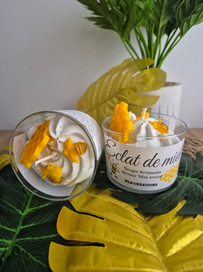 Bougie Éclat de miel - Senteur Miel avoine