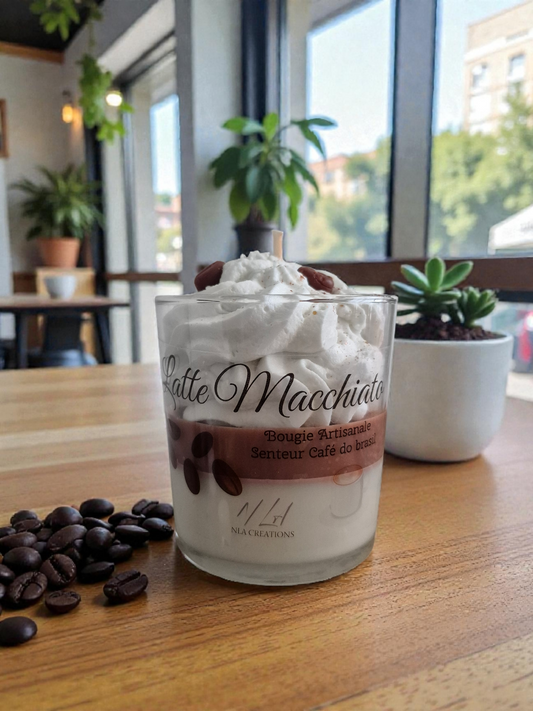Bougie artisanale - Latte Macchiato - Café - NLA Creations 