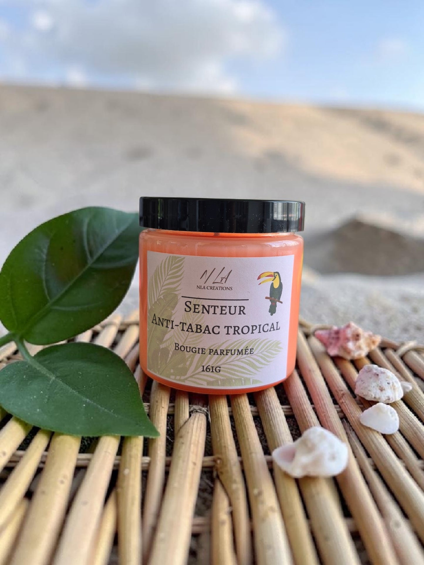 Bougie artisanale - Senteur Anti tabac tropical - NLA Creations 