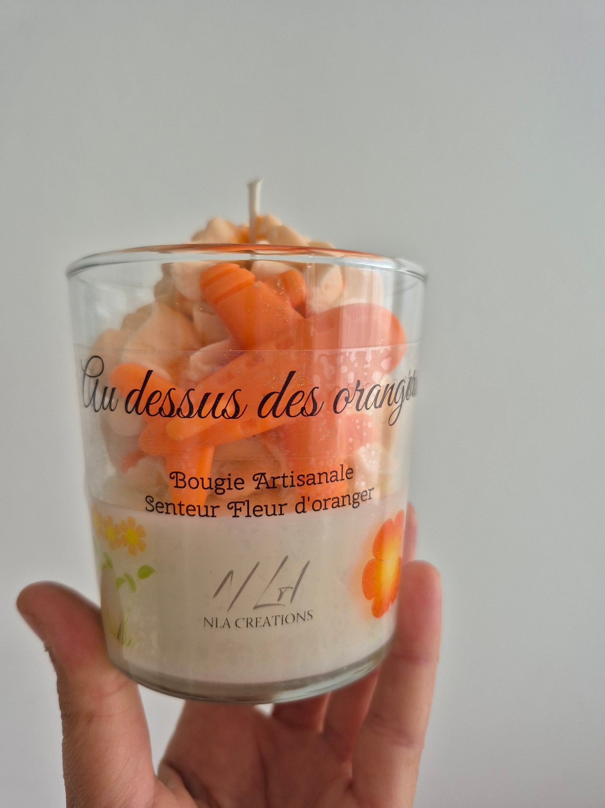 Bougie "Au dessus des orangers" Senteur Fleur d'oranger - NLA Creations 