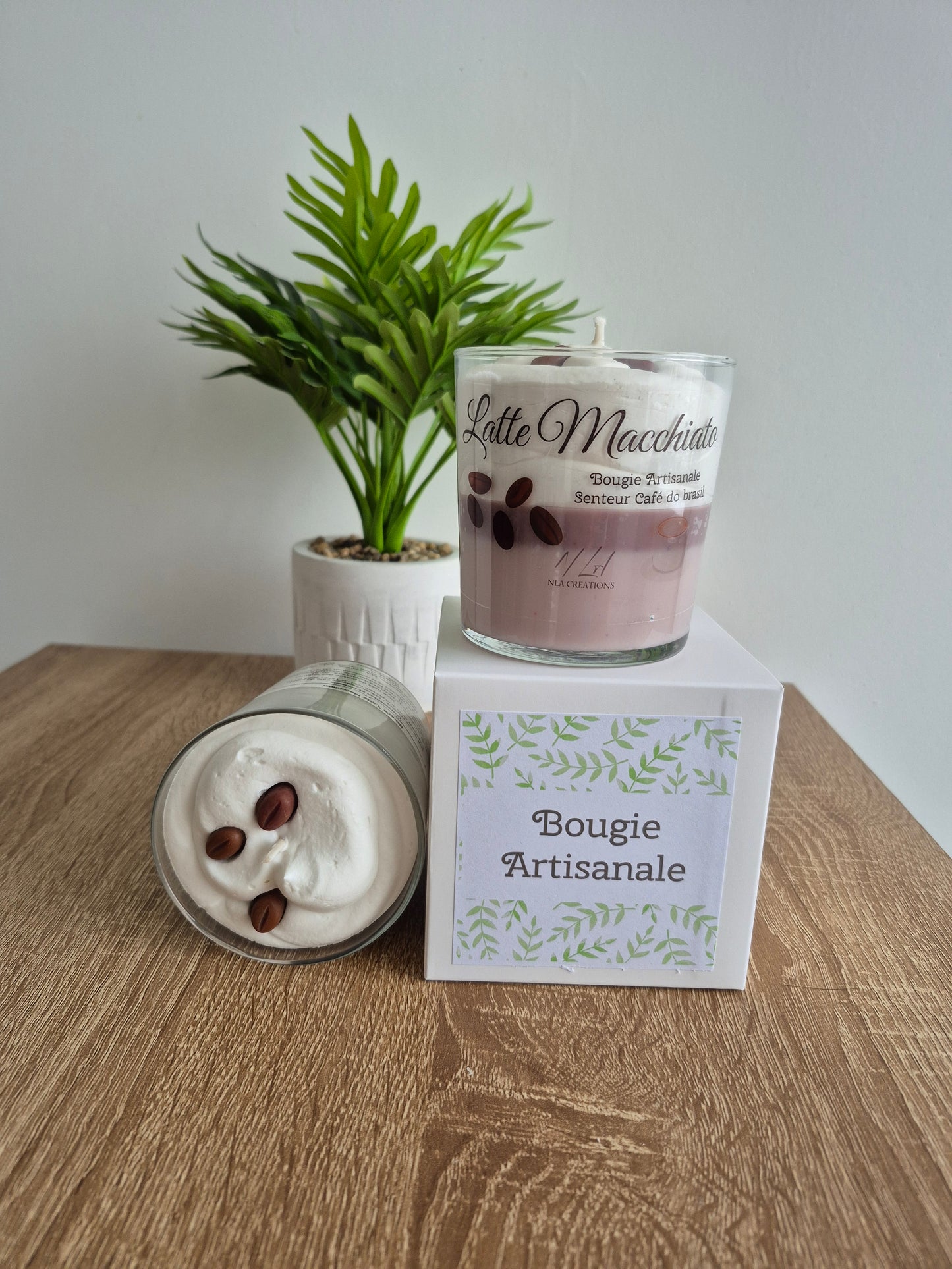 Bougie artisanale - Latte Macchiato - Café - NLA Creations 